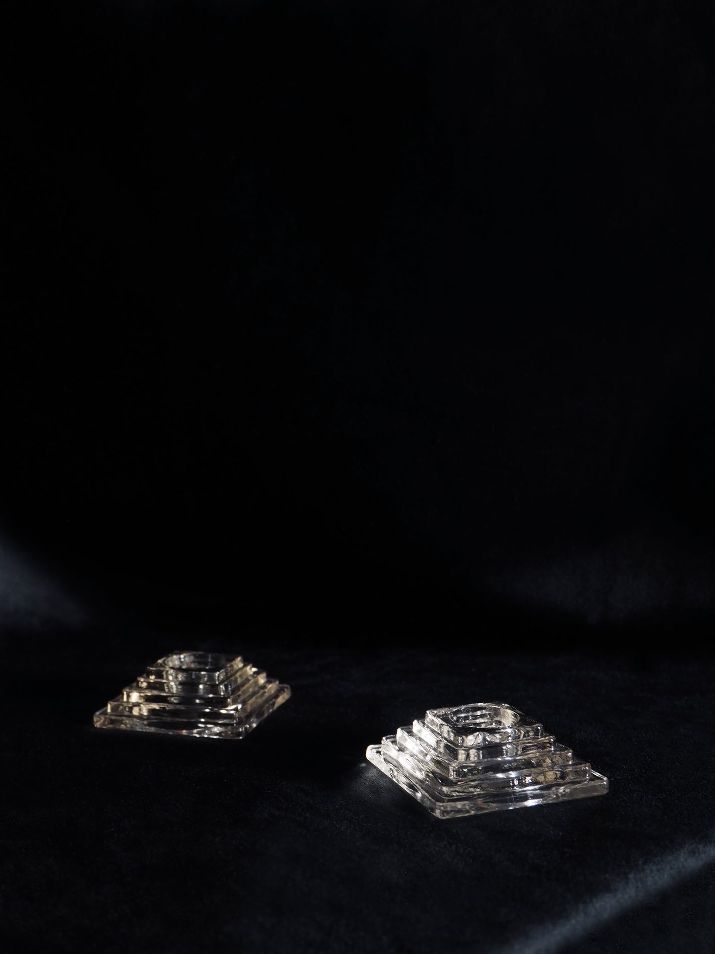 MID-CENTURY CANDLESTICK HOLDERS