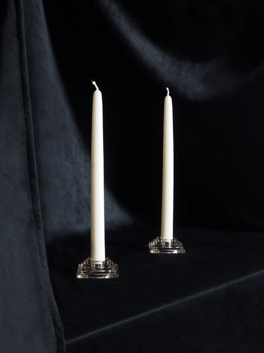 MID-CENTURY CANDLESTICK HOLDERS